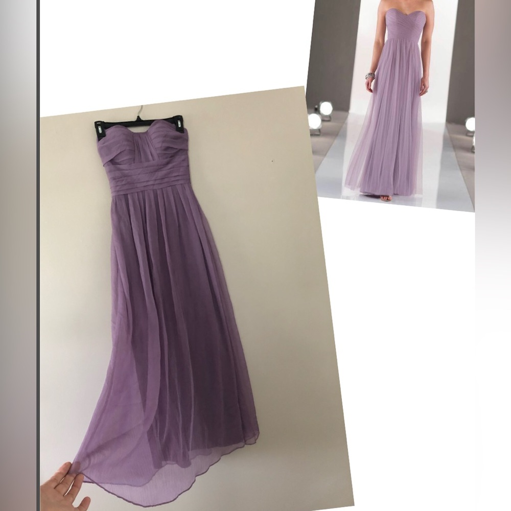 Wedding Formal party prom maxi dress 2🌷Chiffon flared gathered top strapless